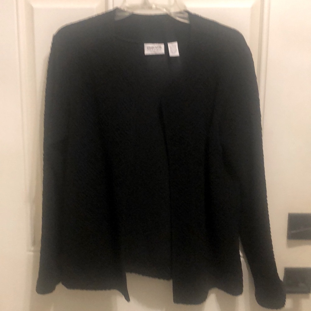 Classic, dark black Chicos, travelers LS jacket quilted size 1